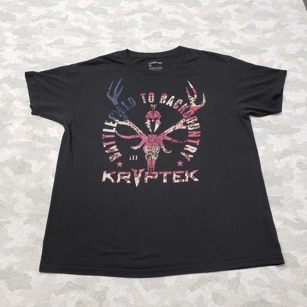 Kryptek Shirt Mens XL Black Short Sleeve Hunting